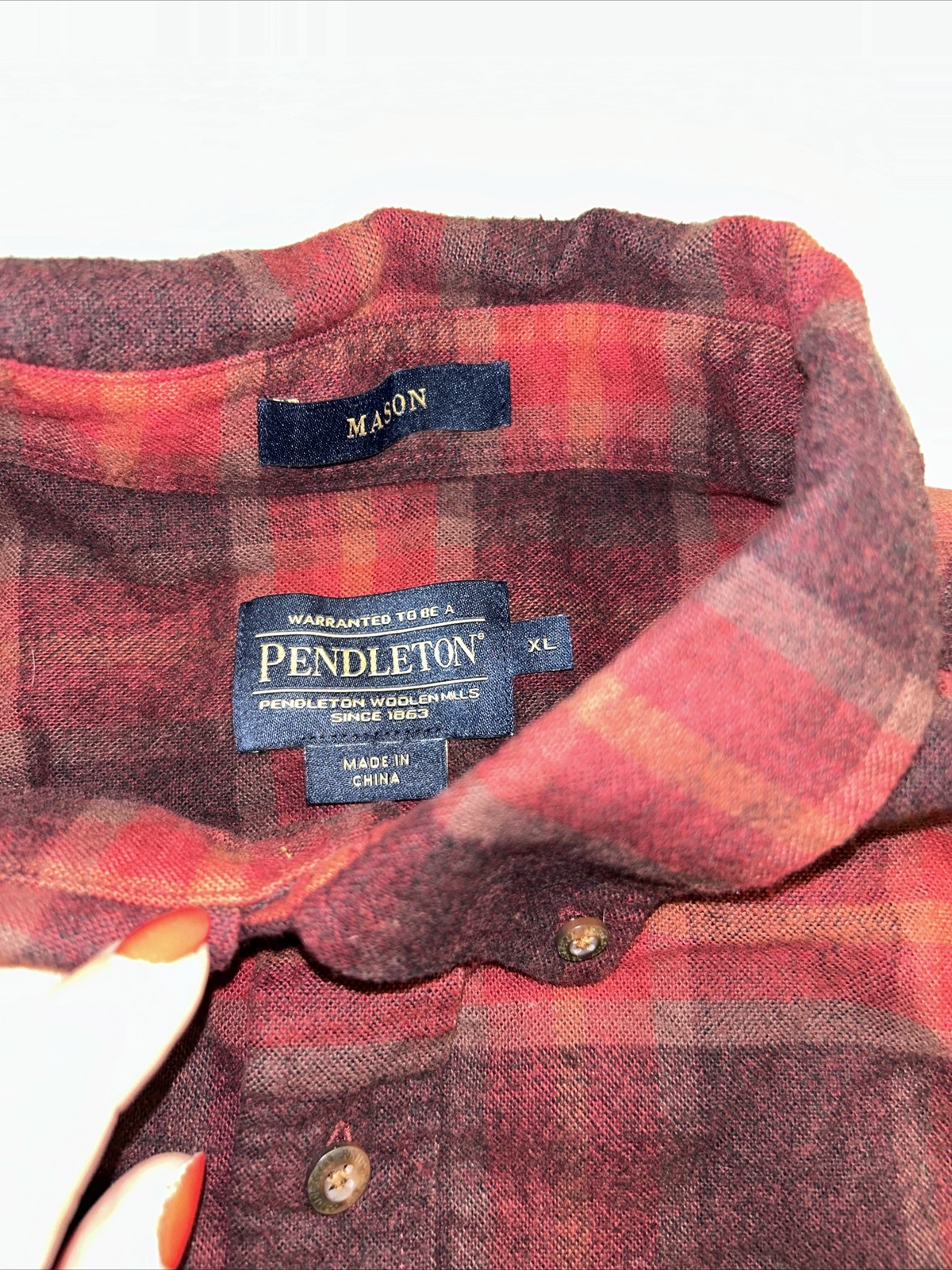 Set of Two Pendleton Plaid Wool Flannel Button Lo… - image 18