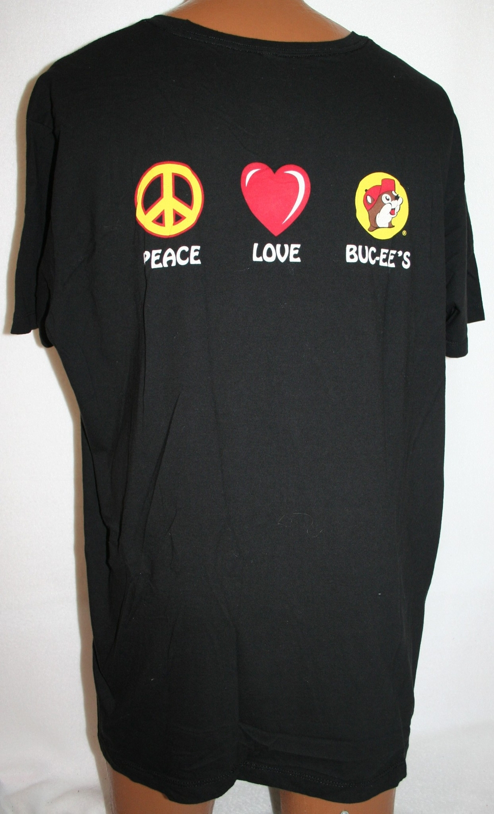 BUC EE S Peace Love Buc ees Black T SHIRT 2XL GAS STA Gem