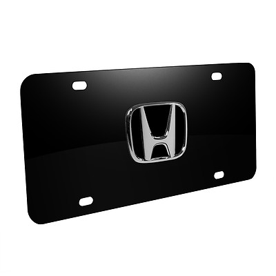 #ad #ad Honda 3D Logo Black Stainless Steel Metal Auto License Plate $44.99