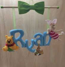 Fiocco nascita personalizzato banner nome winnie the pooh