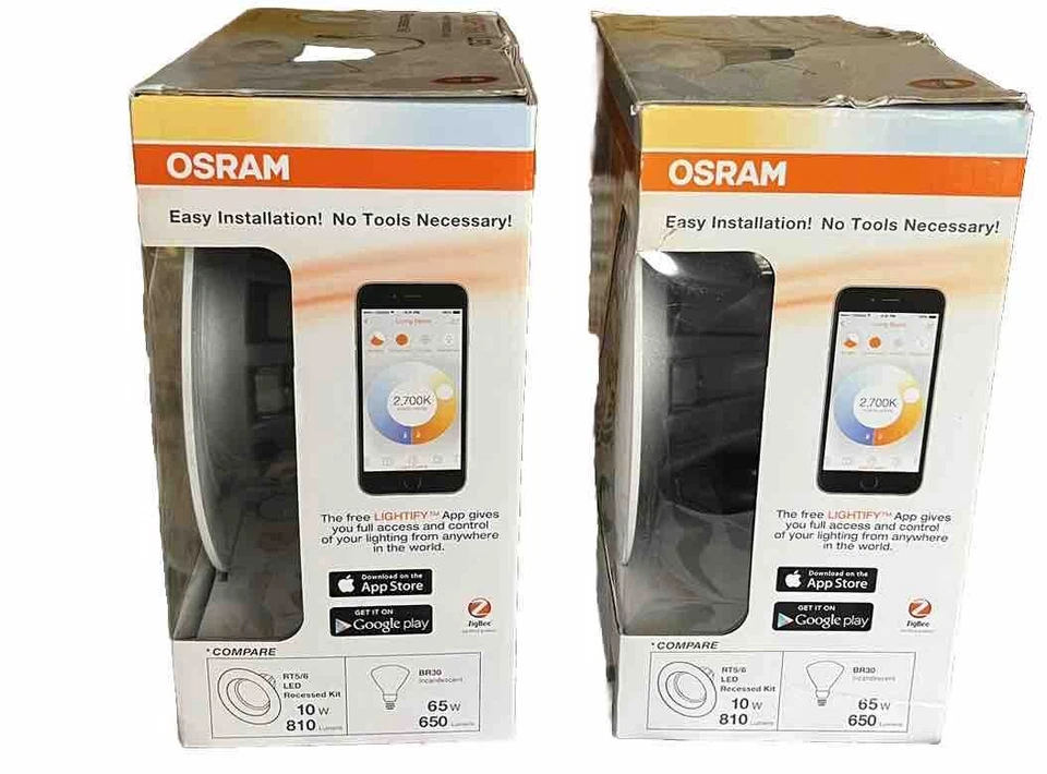 Osram Lightify LED / SMART CONNECTED LIGHT 120v 5-6” RECESSED KIT - 2 KITS - Image 2 of 4