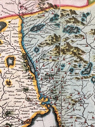 Old Antique Map Galloway, Scotland 1600's: Timothy PONT, BLAEU: REPRINT - Picture 14 of 19