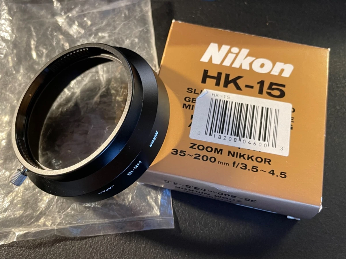 Nikon HK-15 Metal Lens Hood in box for Nikkor 35-200mm F3.5-4.5 NOS HK15