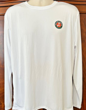 Francés Roland Garros Tribute "LS" T's UPF50, absorbente, 3,8 oz, 100 % polietileno limitado