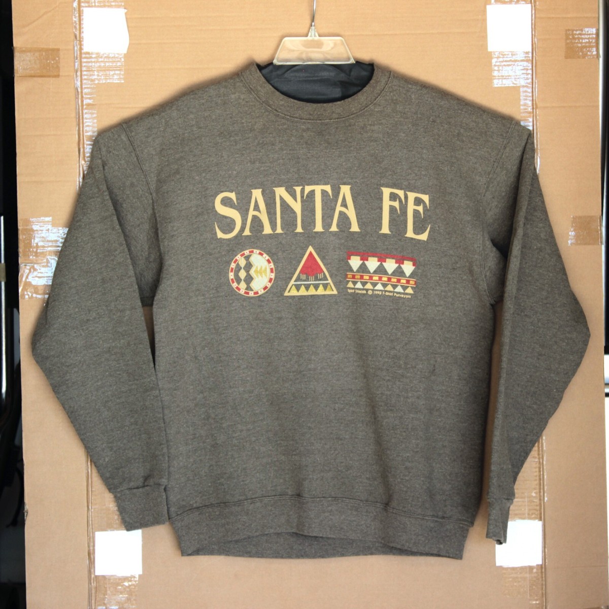 VTG 90s Santa Fe Sweatshirt - Oneita Power Sweat 1992 Spirit 