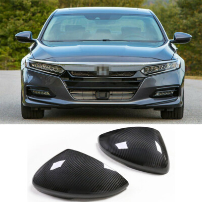 Real Dry Carbon Fiber Rearview Mirror Cover For Acord 2018-2021 W/ Signal