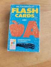 Vintage 1975 Blue Box, Milton Bradley Flash Cards Kindergarten to age 2