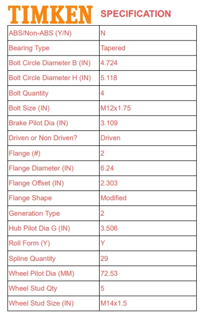 Cojinete de cubo de rueda delantera TIMKEN 2 piezas para Land Rover LR4 05-16 Range Rover Sport Foto 3 de 4
