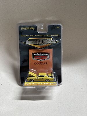 NIP ERTL MUSCLE 1:64 DIECAST RARE 1969 MERCURY COUGAR ELIMINATOR YELLOW