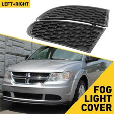 Pair Front Bumper Fog Light Lamp Cover Bezel For 11-20 Dodge Journey 68079852AB
