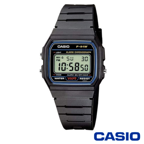 Genuine Casio F91W Classic Digital RETRO Sports Alarm Stopwatch Black Watch NEW