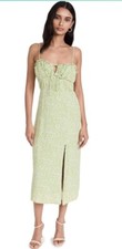 ASTR The Label Verana Slip Midi Dress Green  Floral Small