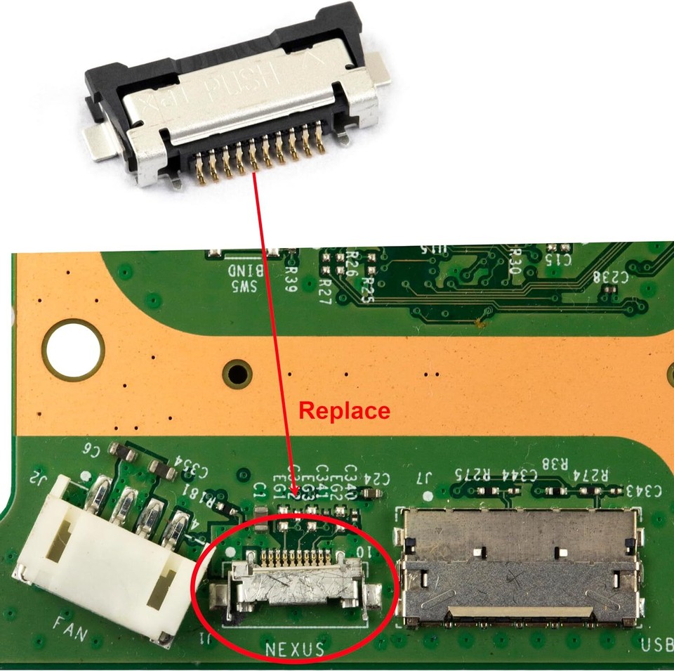 1PC Per Xbox Serie X Pulsante di Alimentazione/Eiezione Cavo Della Flessione del Connettore Per XSX NEXUS FPC e USB Presa del Connettore Parte di Riparazione