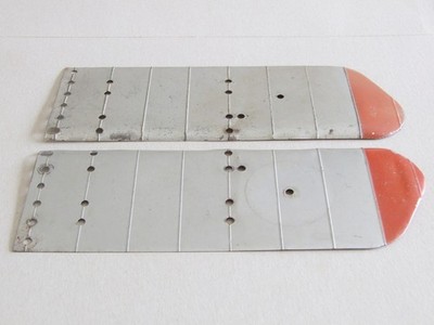 2 x Meccano Flugzeug Konstruktor großes Hauptflugzeug P1 P2 RH/LH silber/rote Spitzen