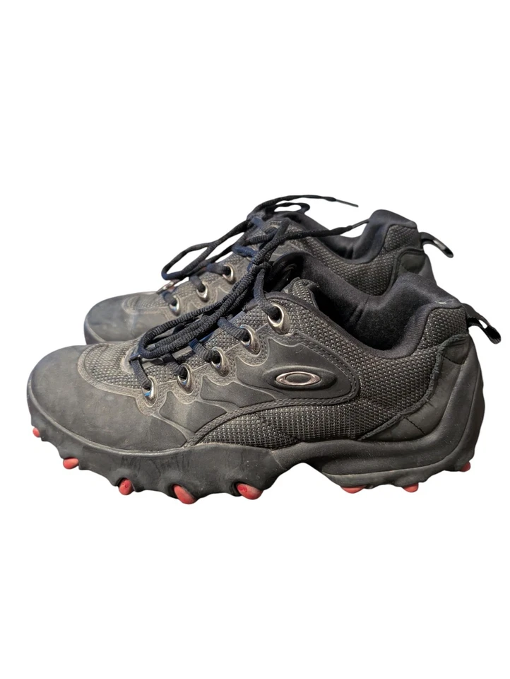 Vintage 90s Oakley Teeth Chunky Outdoor Hiking Shoes Mens Sz 10 Skull & Cross - Image 2 of 4