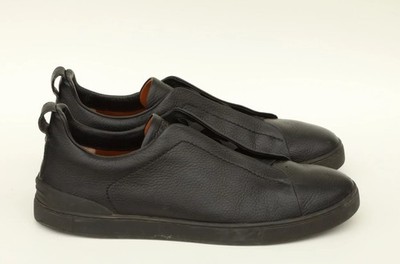 Ermenegildo Zegna Couture Triple Stitch Black Leather Sneakers US 11 Black Deerskin Triple Stitch™ Sneakers SS26 22361743 | Zegna US main image 4
