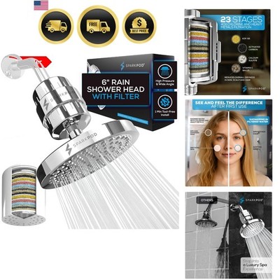 Luxury Filtered Shower Head Set 23 Stage Shower Filter - Reduces Chlorine and...