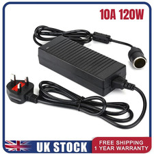 240V Mains To 12V 10A Power Supply AC to DC Adapter Car Cigarette Lighter Socket