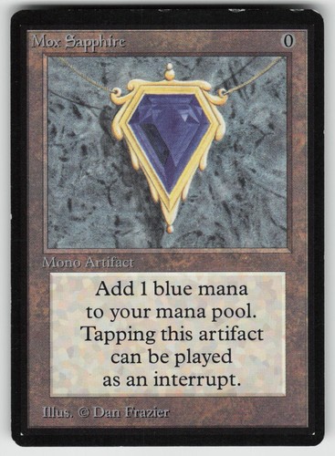 Mox Sapphire Beta Edition Rare MAGIC: THE GATHERING