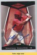 2011 TRISTAR Pursuit Green /25 Jon Singleton Jonathan #9 Auto READ 0b2