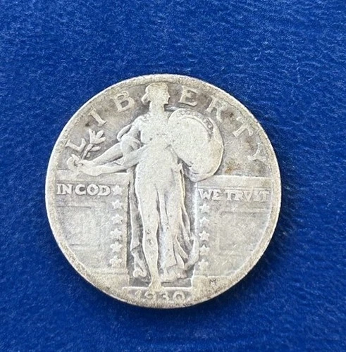 1930 Standing Liberty Quarter Dollar Silver 25 Cent, ACTUAL COIN SHOWN IN PHOTOS