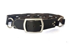 Joed Vintage Black Belt 32 Small Silver Woven Ring Links
