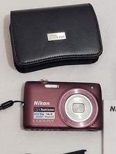 Nikon COOLPIX S4100 14.0MP Digital Camera Plum Excellent w/Batt & charger Tested