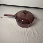 VISIONS Corning Cranberry Vision Ware Glass Saucepan w Lid 2.5L Cranberry  — photo 1