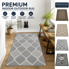 Indoor Door Mat 36x59 Non Slip Washable Entryway Rug Low Profile Rubber Backing