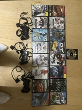 PS2 Game Bundle And 3 PlayStation Brand Controllers
