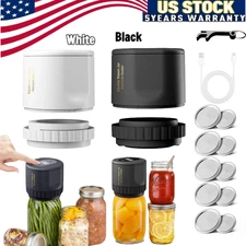 Mason Genie Vacuum Sealer 80kPa Mason Jar Vacuum Sealer USB Charge Electric New~