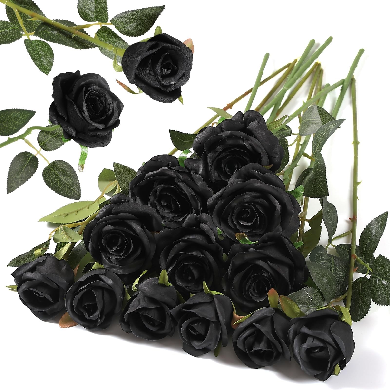 Fleurs Artificielles Deco Haut de Gamme : Lot de 12 Roses Éternelles au Toucher Naturel