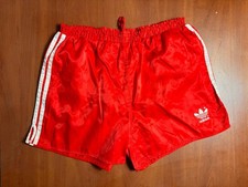 ADIDAS WEST GERMANY 1980's NYLON FOOTBALL SOCCER SHORTS VINTAGE SPRINTER GYM D7