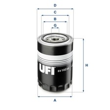 ORIGINAL® Ufi Ölfilter für Ford RANGER Toyota LAND CRUISER (_J7_ _JL7_) HILUX
