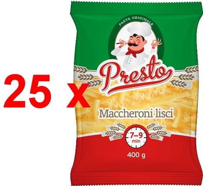 25 x 400g. Maccheroni Presto Pasta Nudeln Nudel Makkaroni