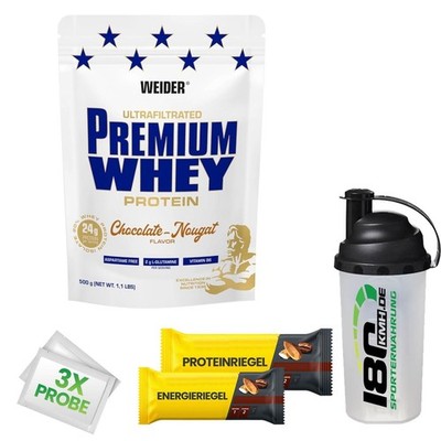 (53,38EUR/kg) Weider Premium Whey Protein 500g + Isolat + Bonus