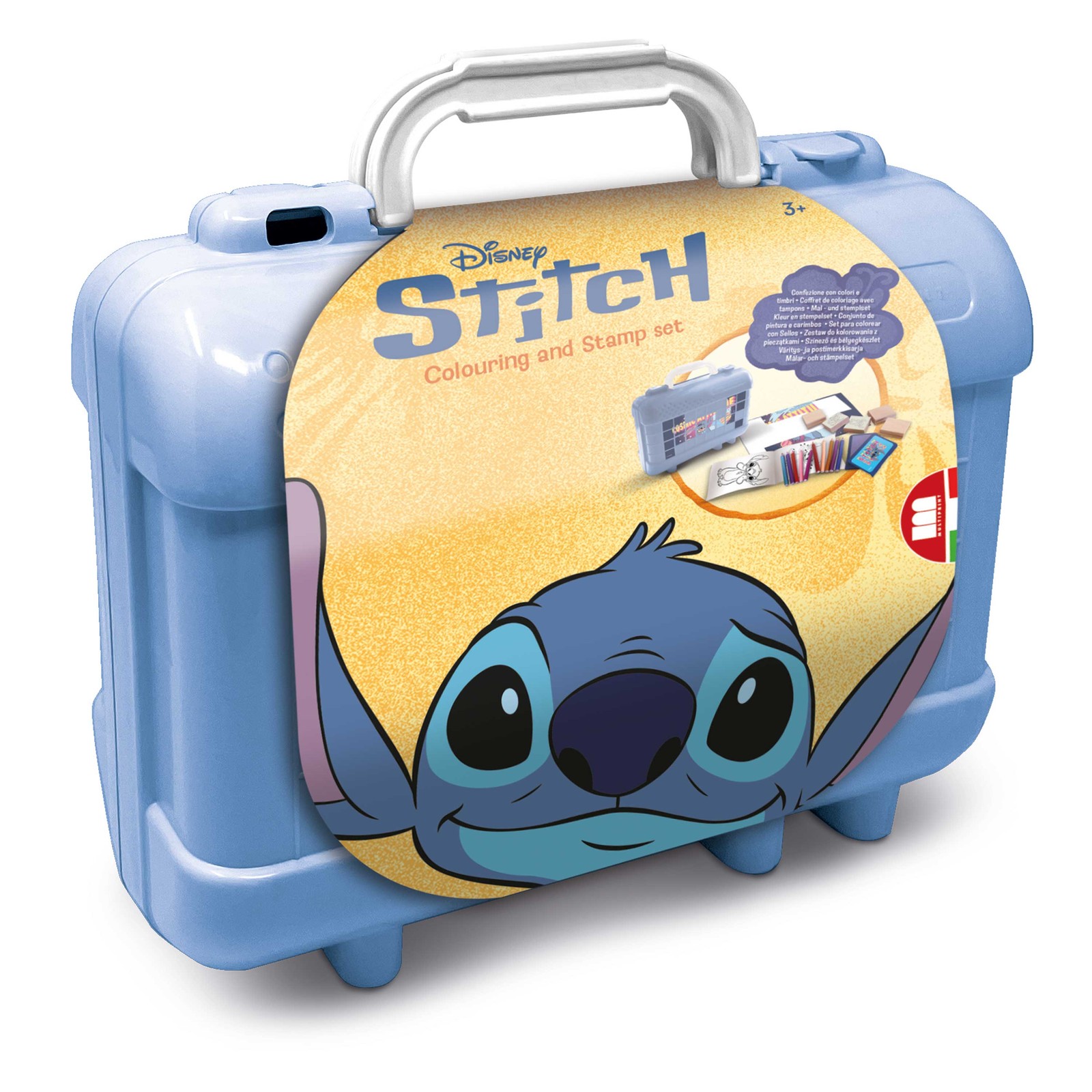 Multiprint Stitch Travel Carry Case Stamp Set Kids Craft Activity Colouring