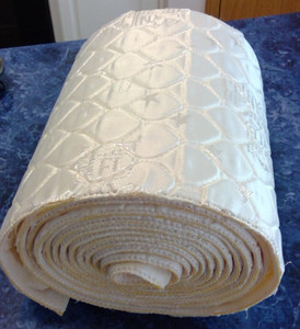 NFL Vintage Mattress padding advertising repeating pattern Beige, 17 ft x 1 ft