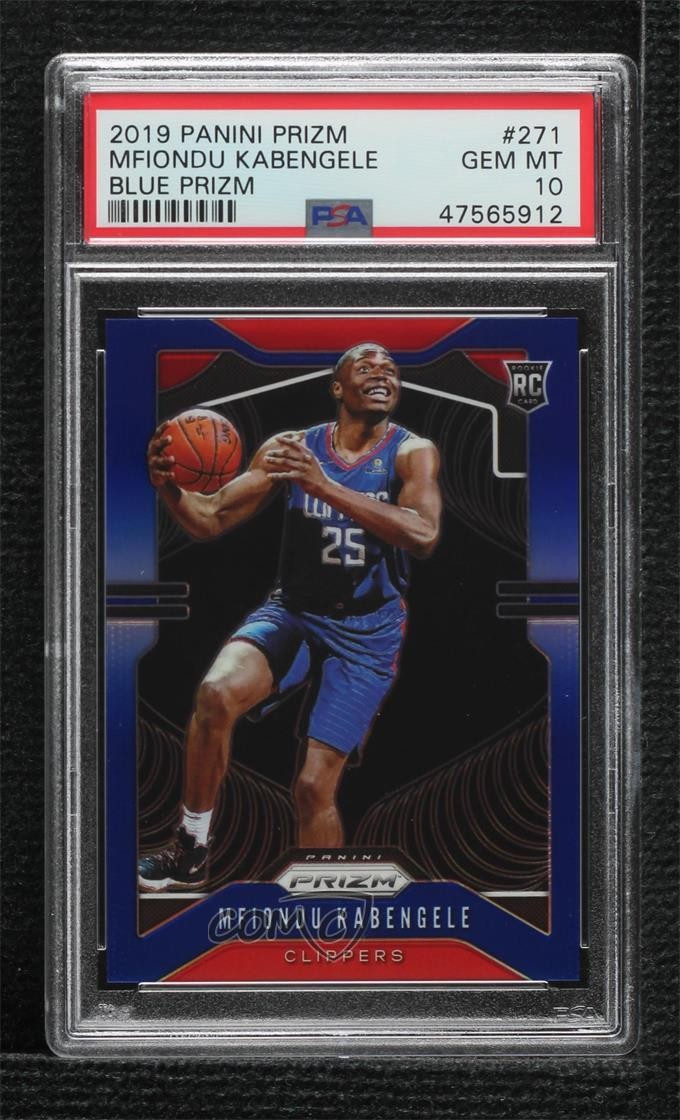 2019 Panini Prizm Blue 77/199 Mfiondu Kabengele #271 PSA 10 GEM MT Rookie RC 5b9