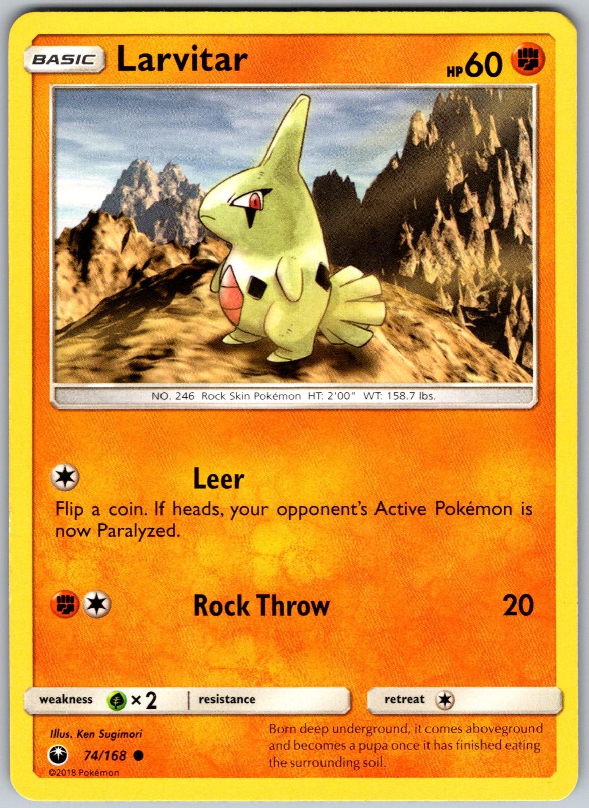 Larvitar 74/168 Common Celestial Storm Near Mint