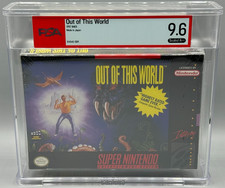 Out of This World Super Nintendo SNES Rating Sticker Sealed PSA 9.6 A++ Graded