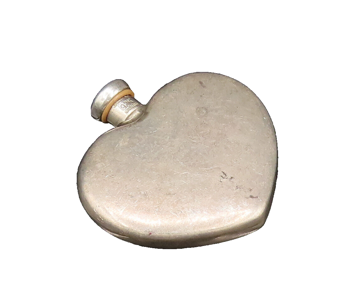 TIFFANY & CO 925 Sterling Silver Vintage Love Heart Perfume Bottle