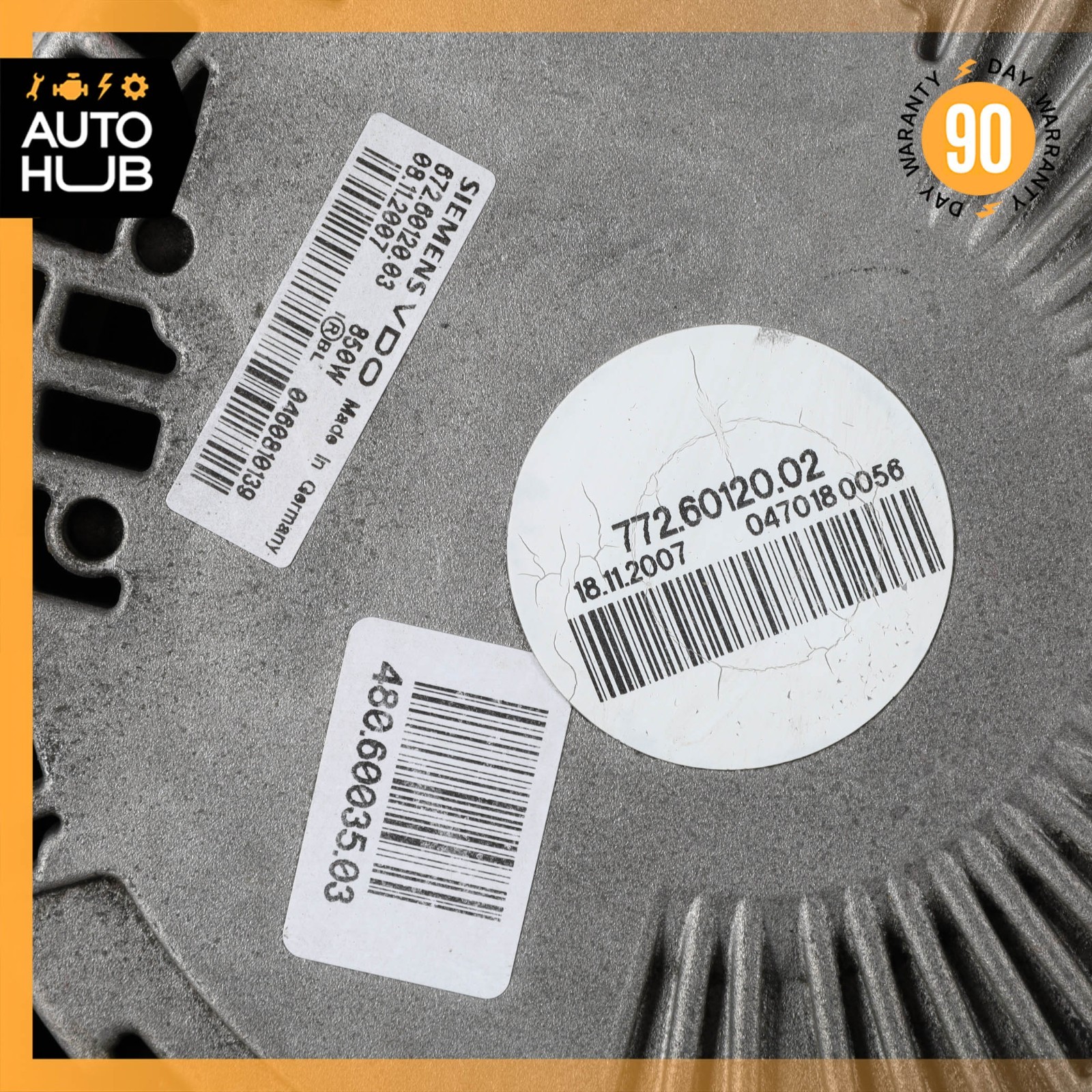 08-18 Bentley Continental GT W12 Radiator Cooling Fan Blade Motor 3W0121205B OEM