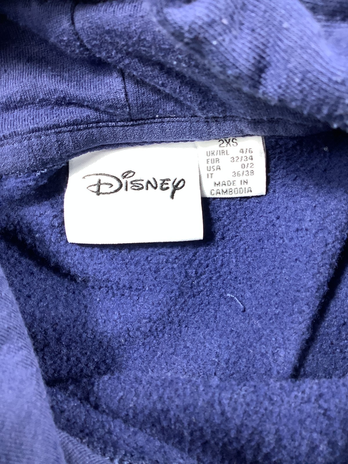 Disney Stitch Blue Hoodie With Pockets 2XS Sku 302 image 4