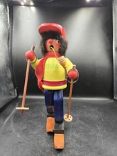 Vintage German Wooden Handmade Skiing Smoker