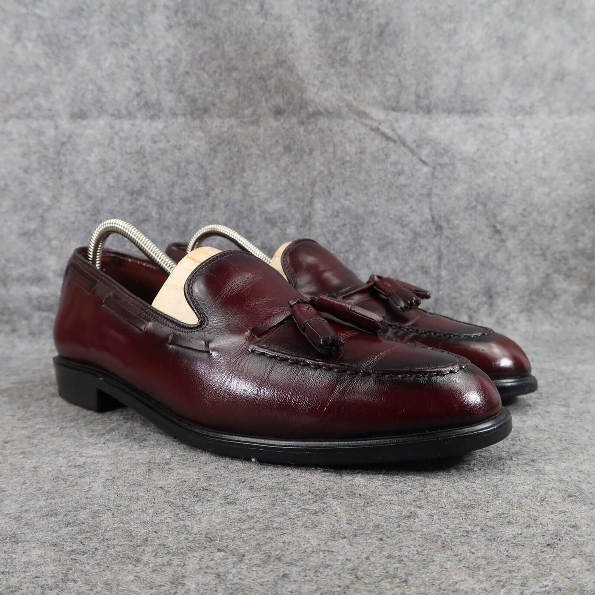 HH Brown Shoes Mens 9 Loafer Tassel Dress Handcrafted Water Mocs Leather Vintage HH Brown Shoes Mens 9 Loafer Tassel Dress Handcrafted Water  main image 2
