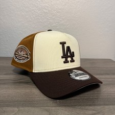 New Era 9Forty Snapback Hat Los Angeles Dodgers Brown Cap - 50th Anniversary