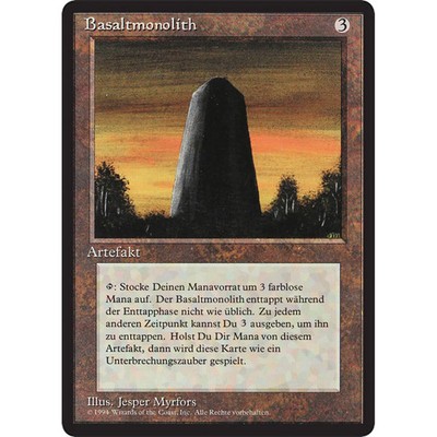 MTG \>> Basalt Monolith (Foreign Black Bordered) // German - 341 Trading