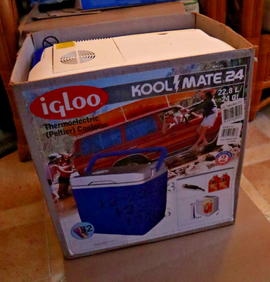 Igloo Kool Mate 24 Tragbare Thermo Elektrische Kühlbox Wärmer mit Adapter & Box