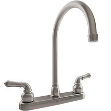DF-PK330HC-SN RV J-Spout Kitchen Sink Faucet Brushed Satin Nickel
